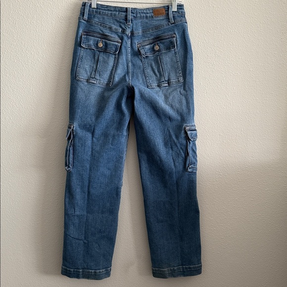 Judy Blue High Rise Cargo Wide Leg Jeans Size 9|29 - Picture 2 of 8
